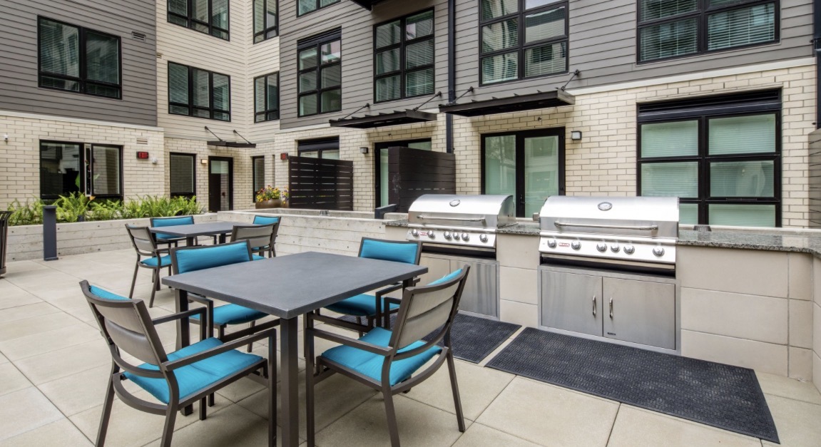 Courtyard grill area